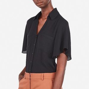 NEW NWT Express Slim Flutter Sleeve Portofino Shirt